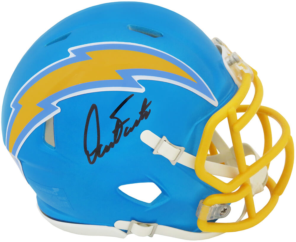Dan Fouts Signed Chargers FLASH Riddell Speed Mini Helmet (In Black) - FOUMIN308 - Dan Fouts Signed Chargers FLASH Riddell Speed Mini Helmet (In Black) product image