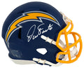 Dan Fouts Signed Chargers Navy Throwback Riddell Speed Mini Helmet - (In White) - FOUMIN310 - Dan Fouts Signed Chargers Navy Throwback Riddell Speed Mini Helmet - (In White) product image