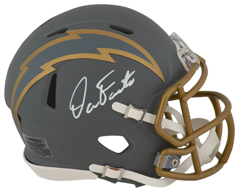 Dan Fouts Signed Chargers SLATE Riddell Speed Mini Helmet - FOUMIN311 - Dan Fouts Signed Chargers SLATE Riddell Speed Mini Helmet product image