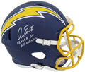 Dan Fouts Signed Chargers Navy Throwback Riddell Full Size Speed Replica Helmet w/Leader of Air Coryell - FOUREP309 - Dan Fouts Signed Chargers Navy Throwback Riddell Full Size Speed Replica Helmet w/Leader of Air Coryell product image