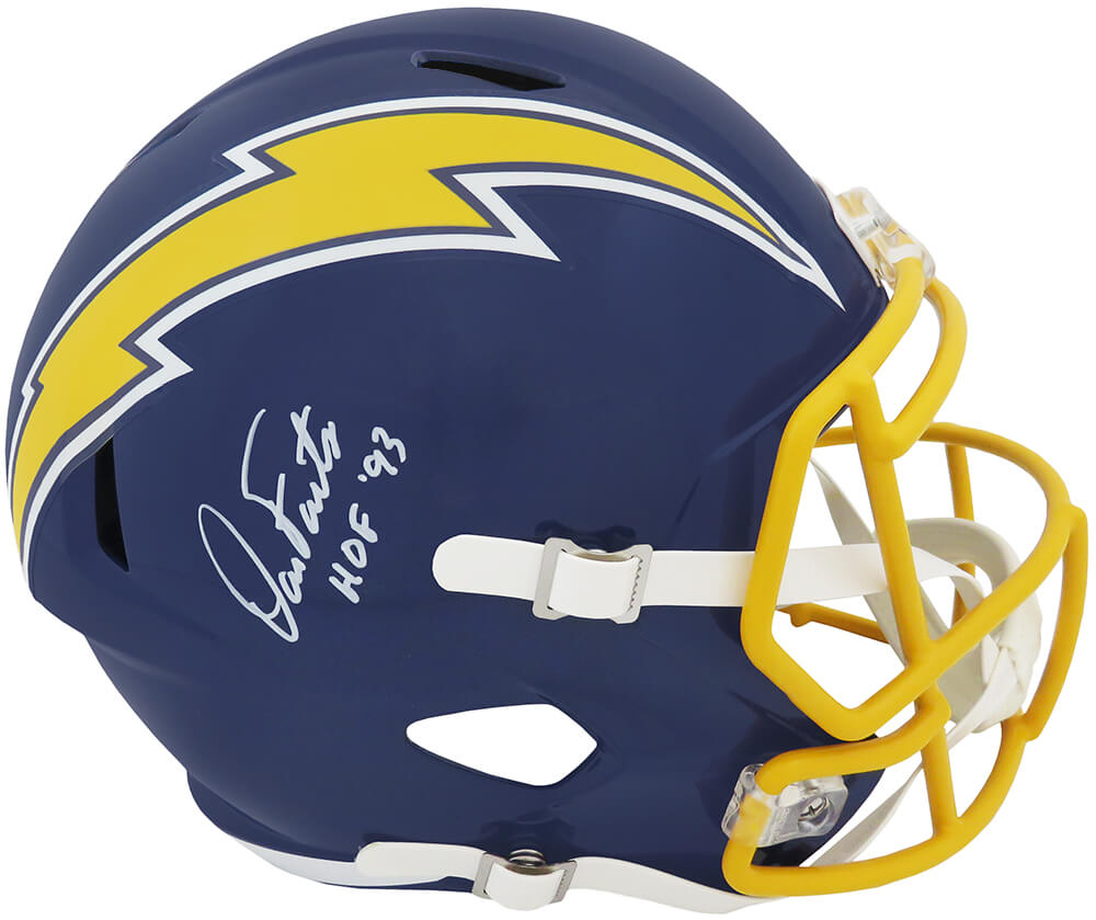Dan Fouts Signed Chargers Navy T/B Riddell Full Size Speed Replica Helmet w/HOF'93 (White Ink) - FOUREP313 - Dan Fouts Signed Chargers Navy T/B Riddell Full Size Speed Replica Helmet w/HOF'93 (White Ink) product image