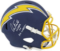 Dan Fouts Signed Chargers Navy T/B Riddell F/S Speed Replica Helmet w/Leader of Air Coryell (White Ink) - FOUREP314 - Dan Fouts Signed Chargers Navy T/B Riddell F/S Speed Replica Helmet w/Leader of Air Coryell (White Ink) product image