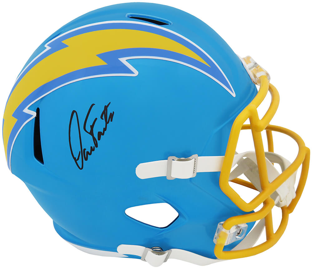 Dan Fouts Signed Chargers FLASH Riddell Full Size Speed Replica Helmet (In Black) - FOUREP315 - Dan Fouts Signed Chargers FLASH Riddell Full Size Speed Replica Helmet (In Black) product image