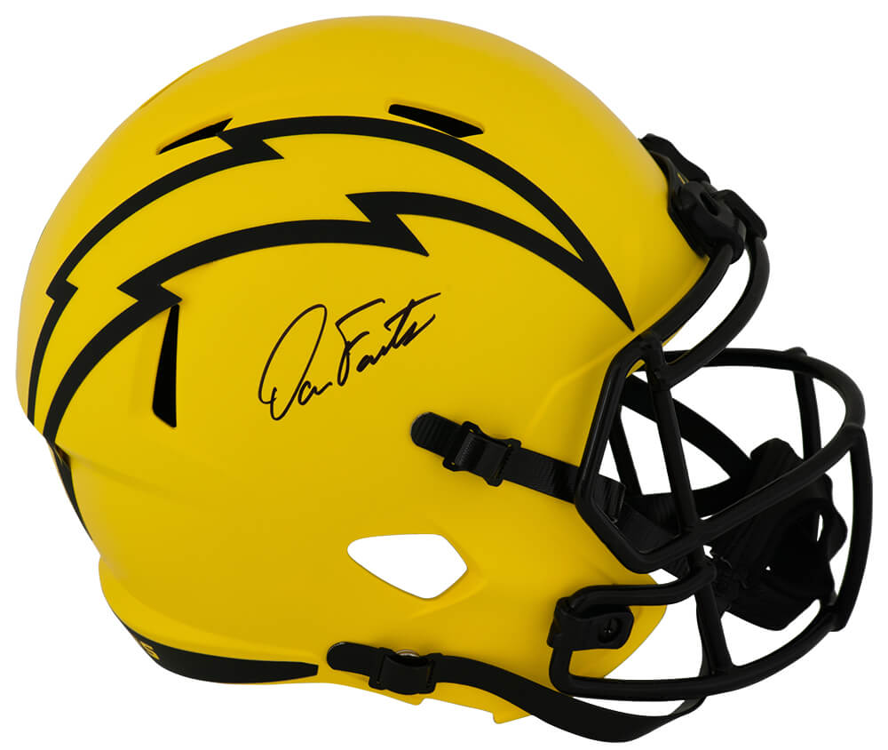 Dan Fouts Signed Chargers RAVE Riddell Full Size Speed Replica Helmet - FOUREP320 - Dan Fouts Signed Chargers RAVE Riddell Full Size Speed Replica Helmet product image