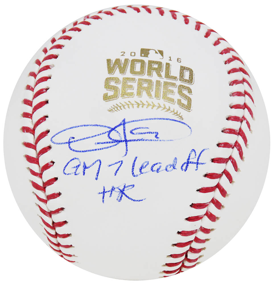 Dexter Fowler Signed Rawlings Official 2016 World Series Baseball w/Gm 7 Leadoff HR - FOWBSB103 - Dexter Fowler Signed Rawlings Official 2016 World Series Baseball w/Gm 7 Leadoff HR product image
