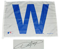 Dexter Fowler Signed Chicago Cubs 27x37 White W Flag - FOWFLG100 - Dexter Fowler Signed Chicago Cubs 27x37 White W Flag product image