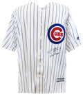 Dexter Fowler Signed Chicago Cubs White Pinstripe Majestic Replica Baseball Jersey w/2016 WS Champs - FOWJRY102 - Dexter Fowler Signed Chicago Cubs White Pinstripe Majestic Replica Baseball Jersey w/2016 WS Champs product image