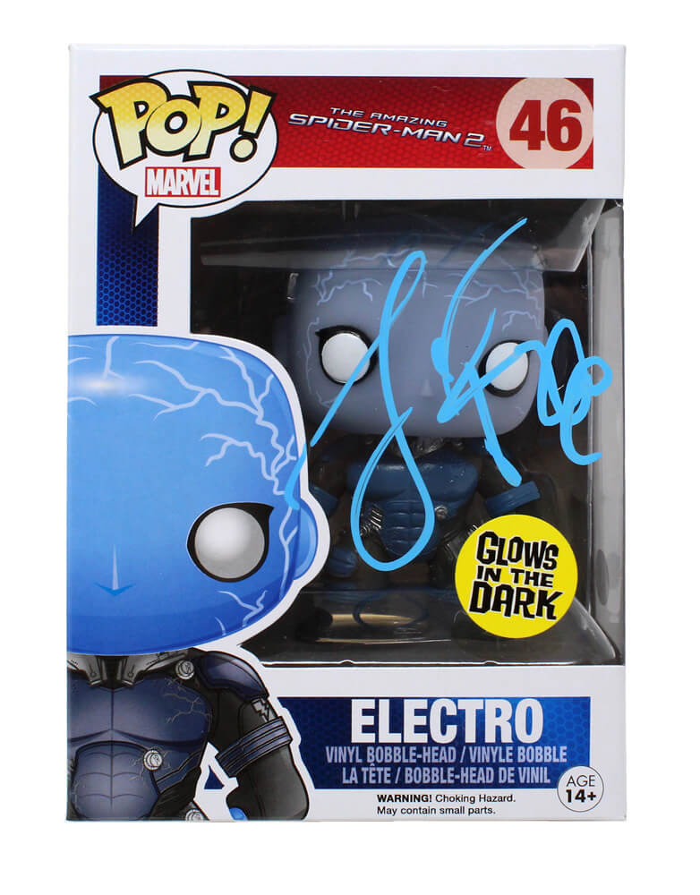 Jamie Foxx Signed Amazing Spiderman Electro Funko Pop Doll - FOXFUN500 - Jamie Foxx Signed Amazing Spiderman Electro Funko Pop Doll product image