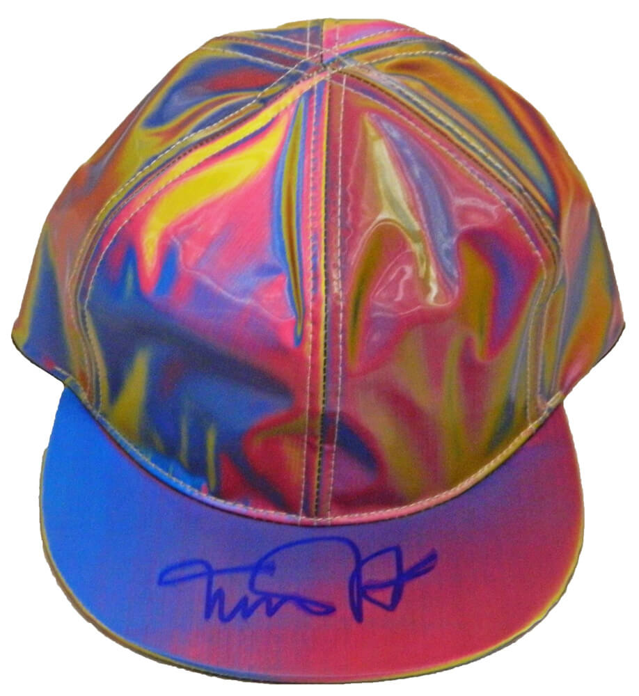Michael J Fox Signed Back To The Future Marty McFly Multi Color Hat - FOXHAT500 - Michael J Fox Signed Back To The Future Marty McFly Multi Color Hat product image