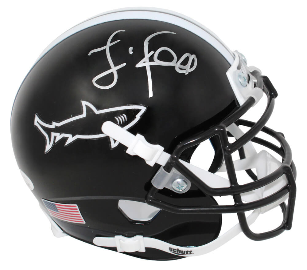 Jamie Foxx Signed Any Given Sunday Sharks Mini Football Helmet - FOXMIN500 - Jamie Foxx Signed Any Given Sunday Sharks Mini Football Helmet product image