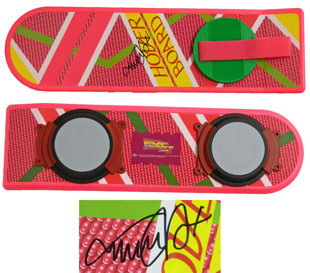 Michael J Fox Signed Back To The Future Pink Hover Board - FOXOTH503 - Michael J Fox Signed Back To The Future Pink Hover Board product image