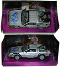 Michael J Fox Signed Back To The Future 1:24 Scale Die Cast Delorean Time Machine Car - FOXOTH506 - Michael J Fox Signed Back To The Future 1:24 Scale Die Cast Delorean Time Machine Car product image