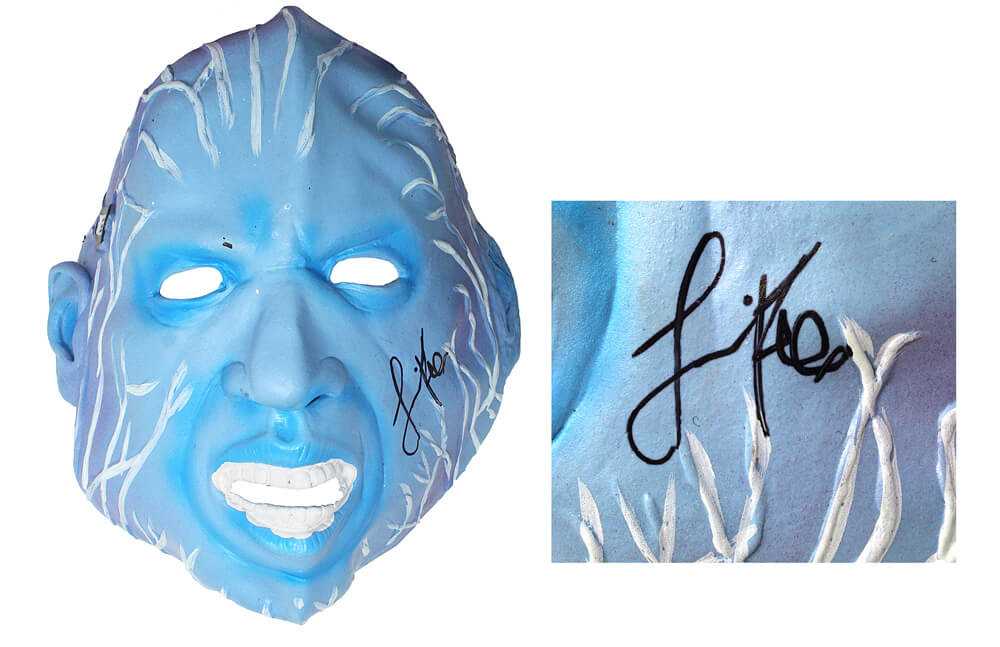 Jamie Foxx Signed Amazing Spiderman Electro Costume Mask - FOXOTH532 - Jamie Foxx Signed Amazing Spiderman Electro Costume Mask product image