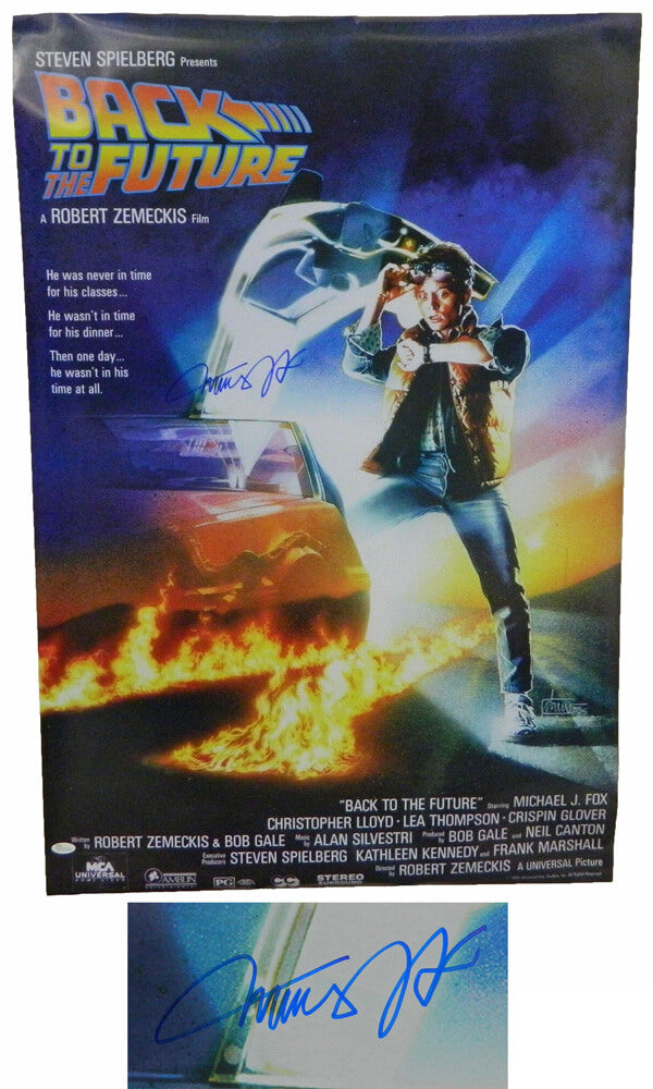 Michael J Fox Signed Back To The Future 24x36 Movie Poster - FOXPST501 - Michael J Fox Signed Back To The Future 24x36 Movie Poster product image