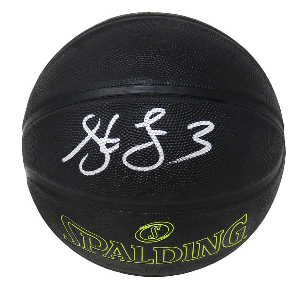 Steve Francis Signed Spalding Phanton Black With Yellow Lettering NBA Basketball - FRABSK221 - Steve Francis Signed Spalding Phanton Black With Yellow Lettering NBA Basketball product image