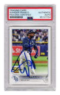 Wander Franco Signed Tampa Bay Rays 2022 Topps Rookie Baseball Card #215 - (PSA Encapsulated) - FRACAR104 - Wander Franco Signed Tampa Bay Rays 2022 Topps Rookie Baseball Card #215 - (PSA Encapsulated) product image