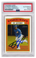 Wander Franco Signed Durham Bulls 2021 Topps Heritage In Action Baseball Card #188 - (PSA Encapsulated) - FRACAR106 - Wander Franco Signed Durham Bulls 2021 Topps Heritage In Action Baseball Card #188 - (PSA Encapsulated) product image