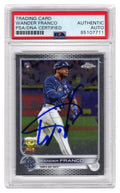Wander Franco Signed Tampa Bay Rays 2022 Topps Chrome Rookie Baseball Card #35 - (PSA Encapsulated) - FRACAR107 - Wander Franco Signed Tampa Bay Rays 2022 Topps Chrome Rookie Baseball Card #35 - (PSA Encapsulated) product image