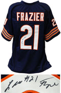 Leslie Frazier Signed Navy Custom Football Jersey - FRAJRY300 - Leslie Frazier Signed Navy Custom Football Jersey product image