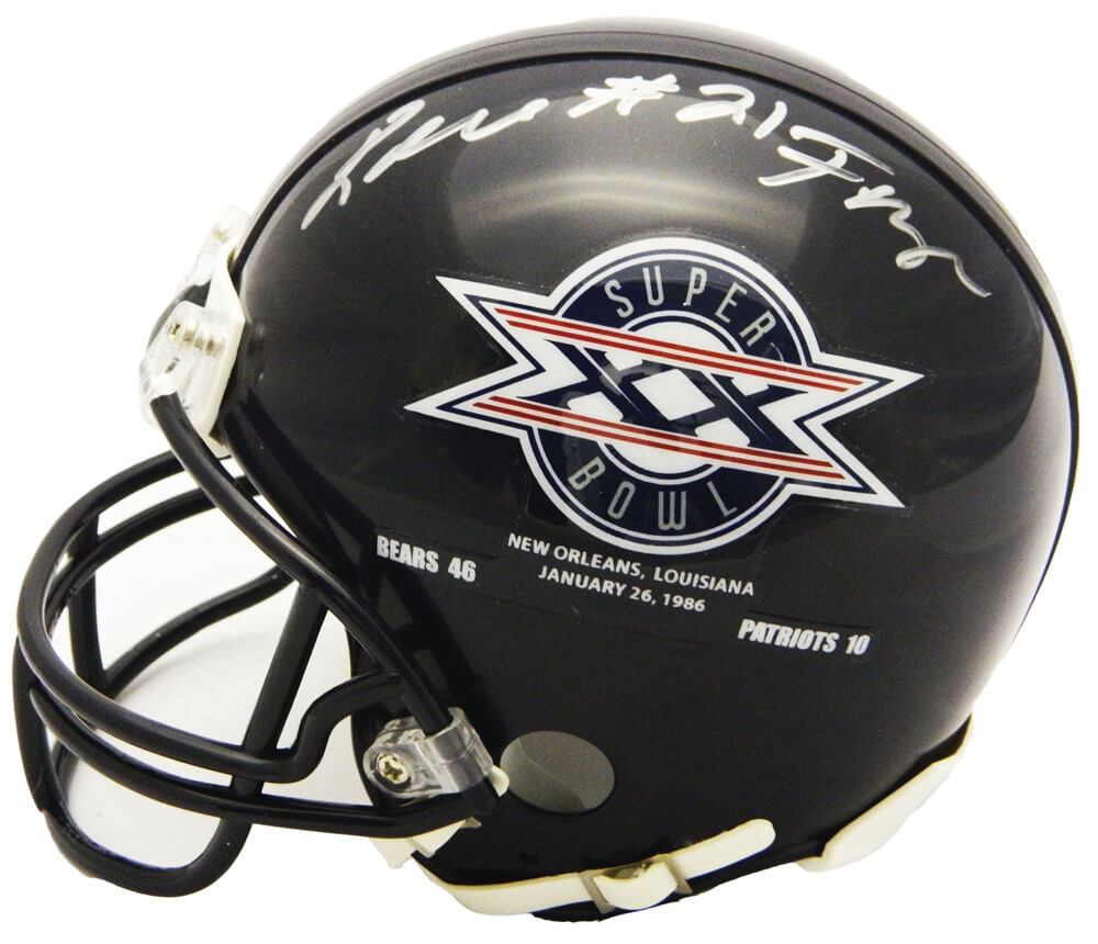 Leslie Frazier Signed Chicago Bears / Super Bowl XX Champs Logo Riddell Mini Helmet - FRAMIN301 - Leslie Frazier Signed Chicago Bears / Super Bowl XX Champs Logo Riddell Mini Helmet product image