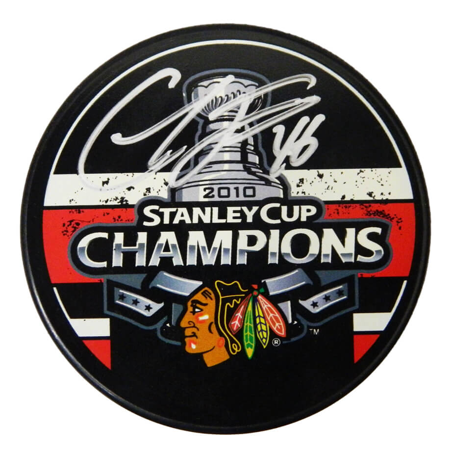 Colin Fraser Signed Chicago Blackhawks 2010 Stanley Cup Champs Logo Hockey Puck - FRAPUC400 - Colin Fraser Signed Chicago Blackhawks 2010 Stanley Cup Champs Logo Hockey Puck product image