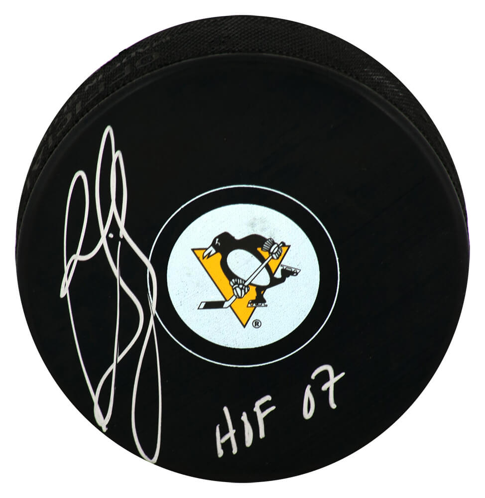 Ron Francis Signed Pittsburgh Penguins Logo Hockey Puck w/HOF'07 - FRAPUC413 - Ron Francis Signed Pittsburgh Penguins Logo Hockey Puck w/HOF'07 product image