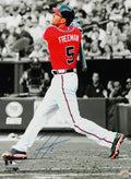 Freddie Freeman Signed Atlanta Braves Swinging Action Spotlight 16x20 Photo - FRE16P111 - Freddie Freeman Signed Atlanta Braves Swinging Action Spotlight 16x20 Photo product image