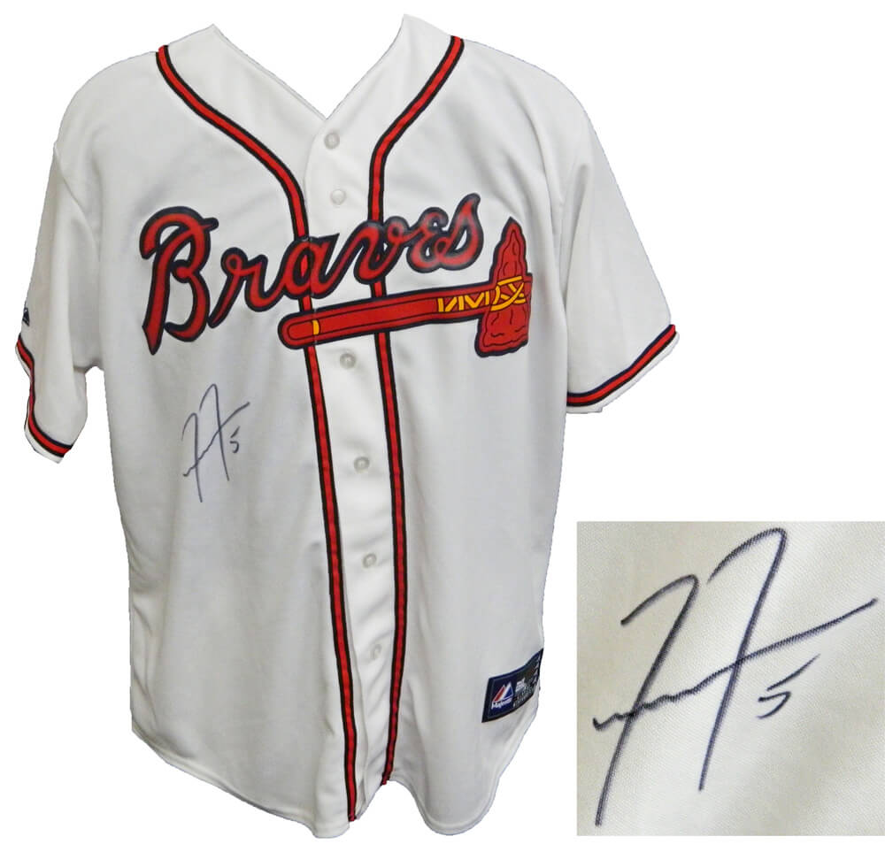 Freddie Freeman Signed Atlanta Braves White Majestic Replica Jersey - FREJRY110 - Freddie Freeman Signed Atlanta Braves White Majestic Replica Jersey product image