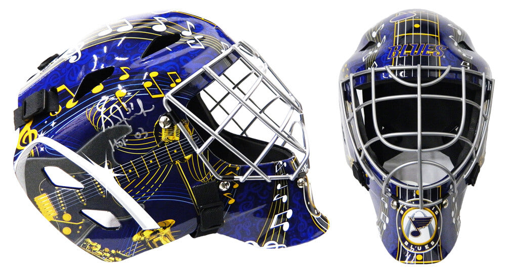 Grant Fuhr Signed St Louis Blues Franklin Replica Hockey Goalie Mask w/HOF'03 - FUHMAS406 - Grant Fuhr Signed St Louis Blues Franklin Replica Hockey Goalie Mask w/HOF'03 product image