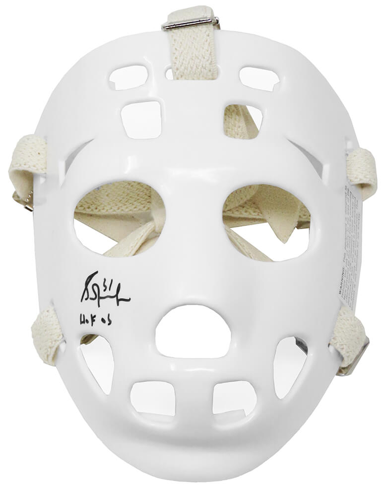 Grant Fuhr Signed White Throwback Hockey Goalie Mask w/HOF'03 - FUHMAS410 - Grant Fuhr Signed White Throwback Hockey Goalie Mask w/HOF'03 product image