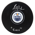 Grant Fuhr Signed Edmonton Oilers Logo Hockey Puck w/Coco - FUHPUC405 - Grant Fuhr Signed Edmonton Oilers Logo Hockey Puck w/Coco product image