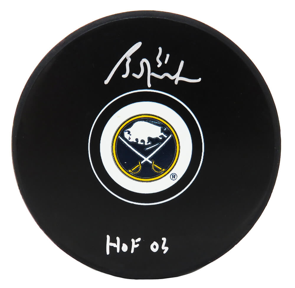 Grant Fuhr Signed Buffalo Sabres Logo Hockey Puck w/HOF'03 - FUHPUC407 - Grant Fuhr Signed Buffalo Sabres Logo Hockey Puck w/HOF'03 product image