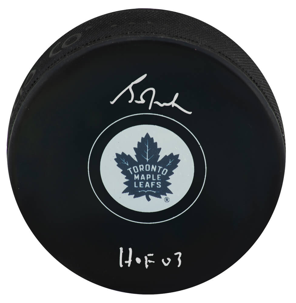 Grant Fuhr Signed Toronto Maple Leafs Logo Hockey Puck w/HOF'03 - FUHPUC408 - Grant Fuhr Signed Toronto Maple Leafs Logo Hockey Puck w/HOF'03 product image
