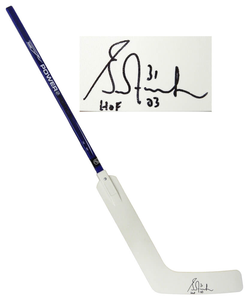 Grant Fuhr Signed Franklin Power Force Blue Handle 48 Inch Goalie Hockey Stick w/HOF'03 - FUHSTK403 - Grant Fuhr Signed Franklin Power Force Blue Handle 48 Inch Goalie Hockey Stick w/HOF'03 product image