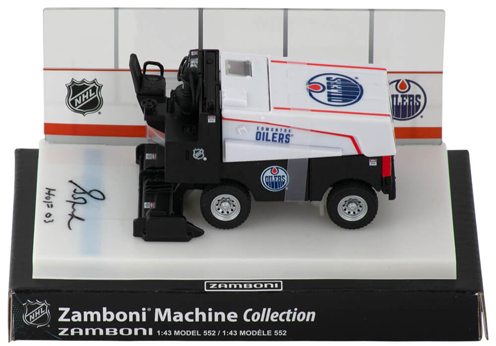 Grant Fuhr Signed Edmonton Oilers NHL Mini Zamboni w/HOF'03 - FUHZAM400 - Grant Fuhr Signed Edmonton Oilers NHL Mini Zamboni w/HOF'03 product image