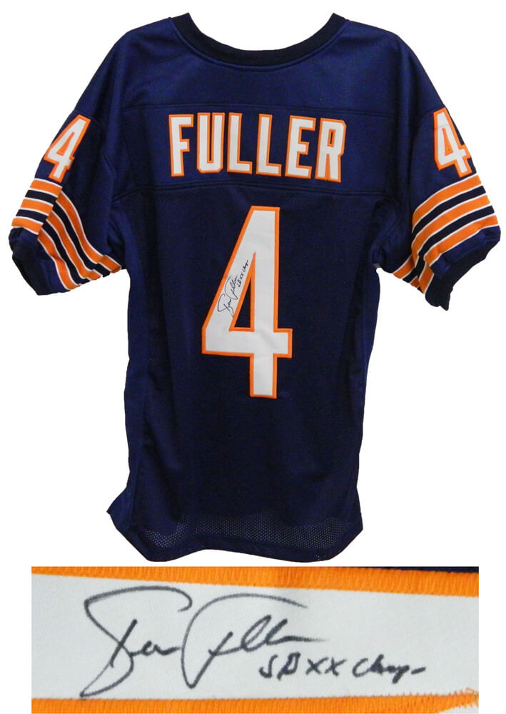 Steve Fuller Signed Navy Custom Jersey w/SB XX Champs - FULJRY300 - Steve Fuller Signed Navy Custom Jersey w/SB XX Champs product image