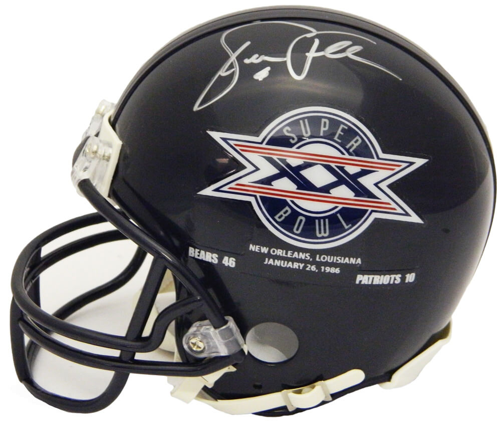 Steve Fuller Signed Bears / SB XX Champs Logo Riddell Replica Mini Helmet - FULMIN301 - Steve Fuller Signed Bears / SB XX Champs Logo Riddell Replica Mini Helmet product image