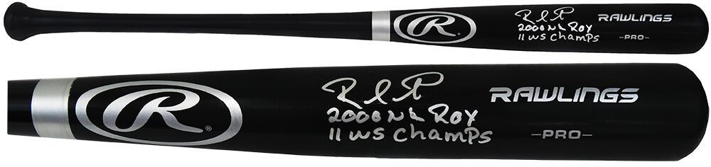 Rafael Furcal Signed Rawlings Pro Black Baseball Bat w/2000 ROY, 11 WS Champs - FURBAT102 - Rafael Furcal Signed Rawlings Pro Black Baseball Bat w/2000 ROY, 11 WS Champs product image