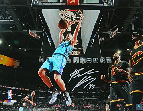Frank Kaminsky Signed Charlotte Hornets Slam Dunk Action 16x20 Photo - KAM16P227 - Frank Kaminsky Signed Charlotte Hornets Slam Dunk Action 16x20 Photo product image