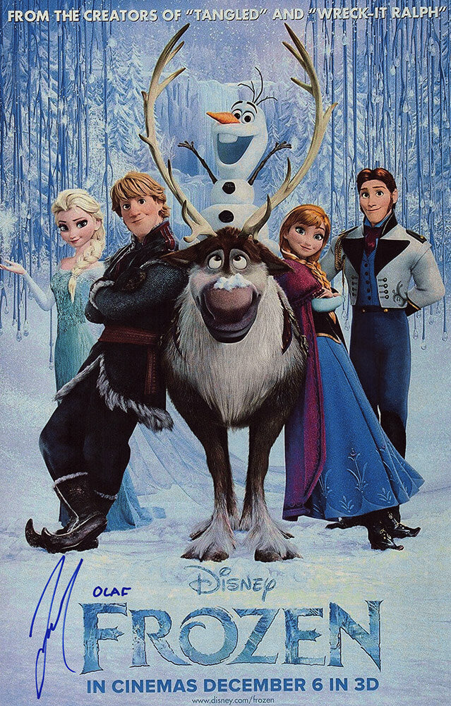 Josh Gad Signed Frozen 11x17 Movie Poster w/Olaf - GADPST500 - Josh Gad Signed Frozen 11x17 Movie Poster w/Olaf product image