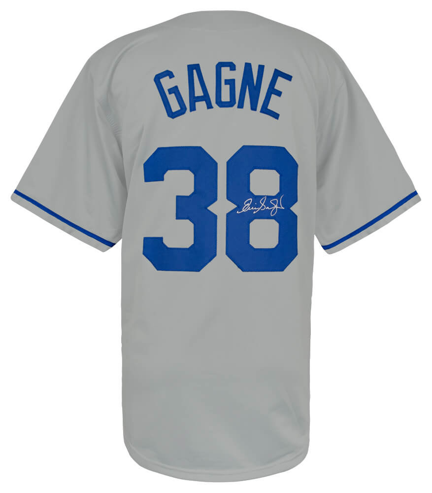 Eric Gagne Signed Grey Custom Baseball Jersey - GAGJRY102 - Eric Gagne Signed Grey Custom Baseball Jersey product image