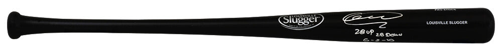 Armando Galarraga Signed Louisville Slugger Pro Stock Black Baseball Bat w/28 Up 28 Down - GALBAT102 - Armando Galarraga Signed Louisville Slugger Pro Stock Black Baseball Bat w/28 Up 28 Down product image
