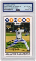 Armando Galarraga Signed Detroit Tigers 2008 Topps Update Rookie Baseball Card #UH153 - (PSA Encapsulated) - GALCAR100 - Armando Galarraga Signed Detroit Tigers 2008 Topps Update Rookie Baseball Card #UH153 - (PSA Encapsulated) product image
