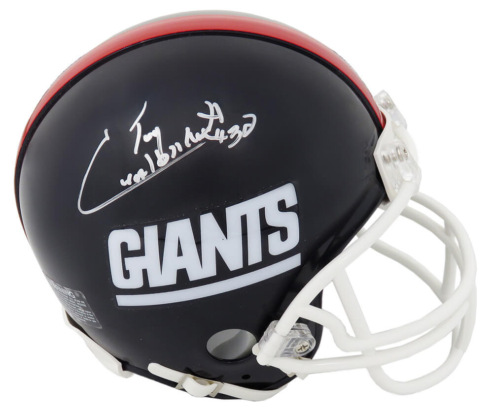 Tony Galbreath Signed New York Giants Throwback Riddell Mini Helmet - GALMIN300 - Tony Galbreath Signed New York Giants Throwback Riddell Mini Helmet product image