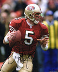 Jeff Garcia Signed San Francisco 49ers Red Jersey Passing Action 8x10 Photo - GAR08P300 - Jeff Garcia Signed San Francisco 49ers Red Jersey Passing Action 8x10 Photo product image