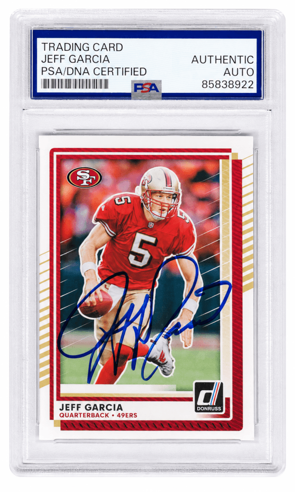Jeff Garcia Signed San Francisco 49ers 2025 Donruss Football Card #229 - (PSA Encapsulated) - GARCAR302 - Jeff Garcia Signed San Francisco 49ers 2025 Donruss Football Card #229 - (PSA Encapsulated) product image