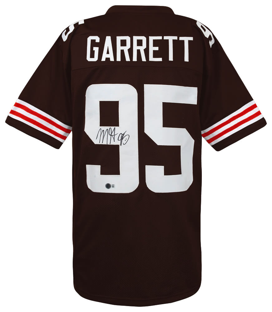 Myles Garrett Signed Brown Custom Football Jersey (Beckett) - GARJRY300 - Myles Garrett Signed Brown Custom Football Jersey (Beckett) product image