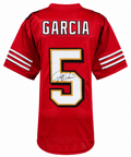 Jeff Garcia Signed Red Custom Football Jersey - GARJRY310 - Jeff Garcia Signed Red Custom Football Jersey product image