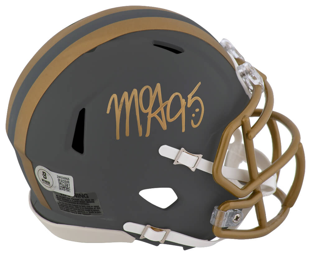 Myles Garrett Signed Cleveland Brown SLATE Riddell Speed Mini Helmet - (Beckett) - GARMIN300 - Myles Garrett Signed Cleveland Brown SLATE Riddell Speed Mini Helmet - (Beckett) product image