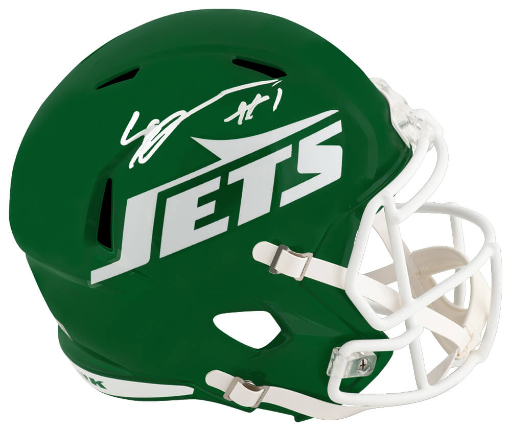 Sauce Gardner Signed New York Jets Riddell Green Full Size Speed Replica Helmet - (Fanatics) - GARREP310 - Sauce Gardner Signed New York Jets Riddell Green Full Size Speed Replica Helmet - (Fanatics) product image